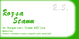rozsa stamm business card
